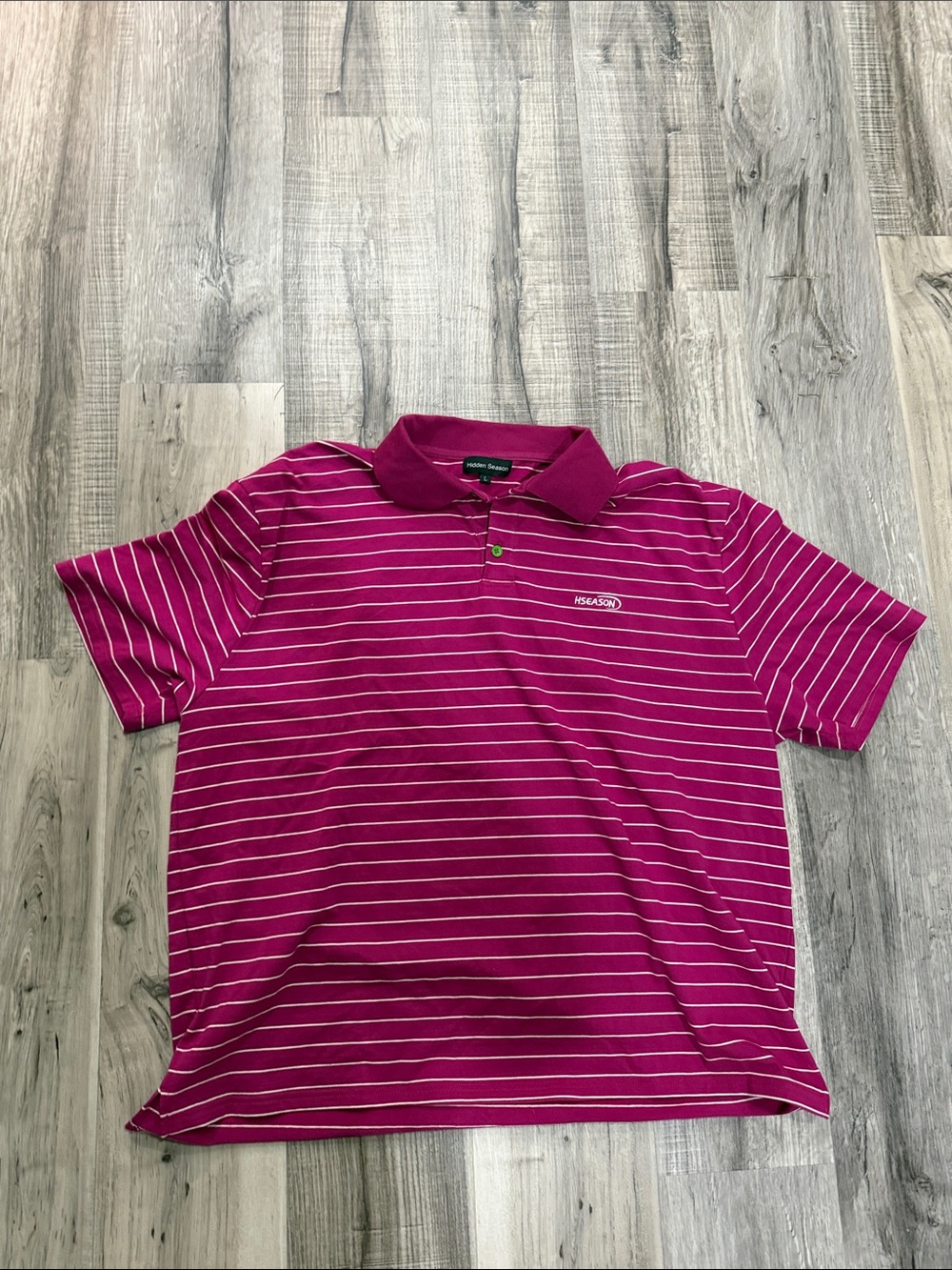 Hidden Season Magenta Striped Polo Shirt